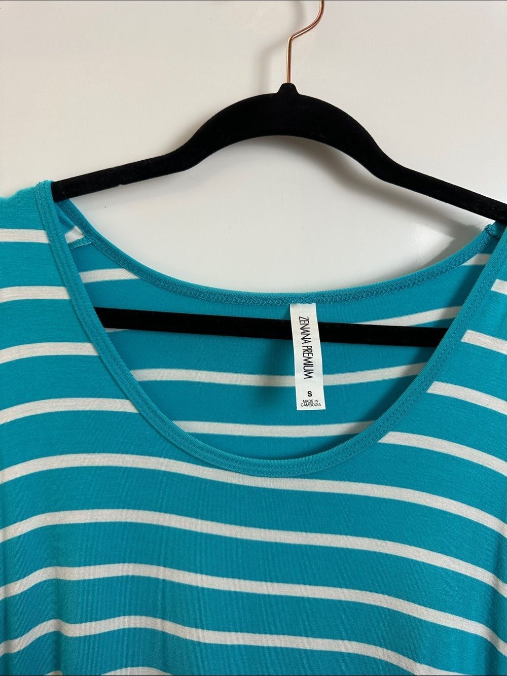 ZENANA  Teal & White Stripe Tank Top - Undetermined Brand - Picture 3 of 7